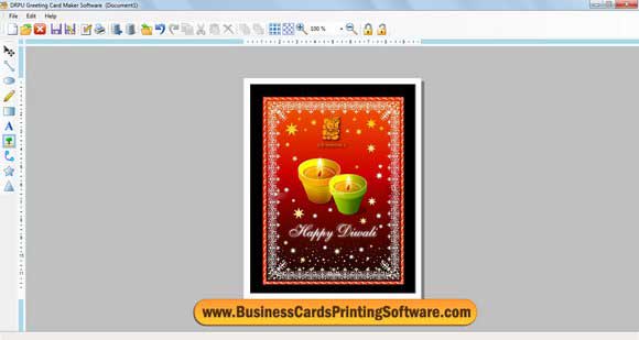 Screenshot of Greeting Card Designer