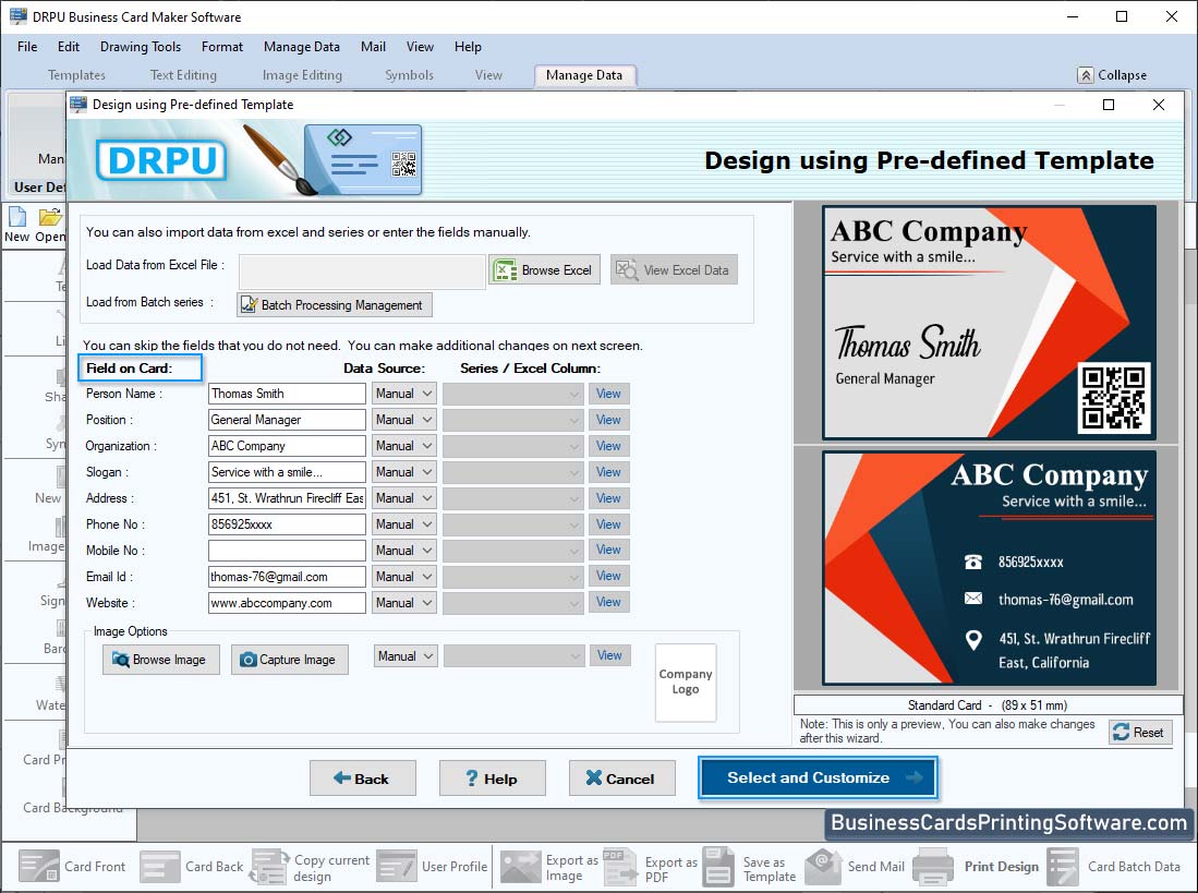 Business Cards Designing Software