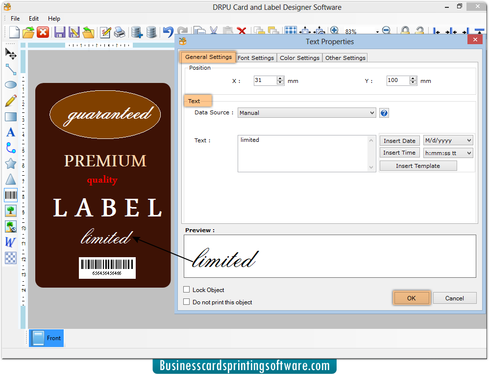 Card and Label Designing Software