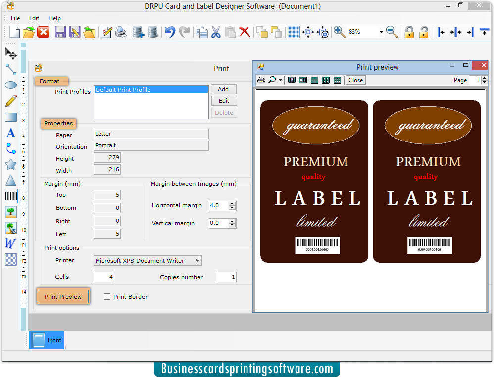 Card and Label Designing Software