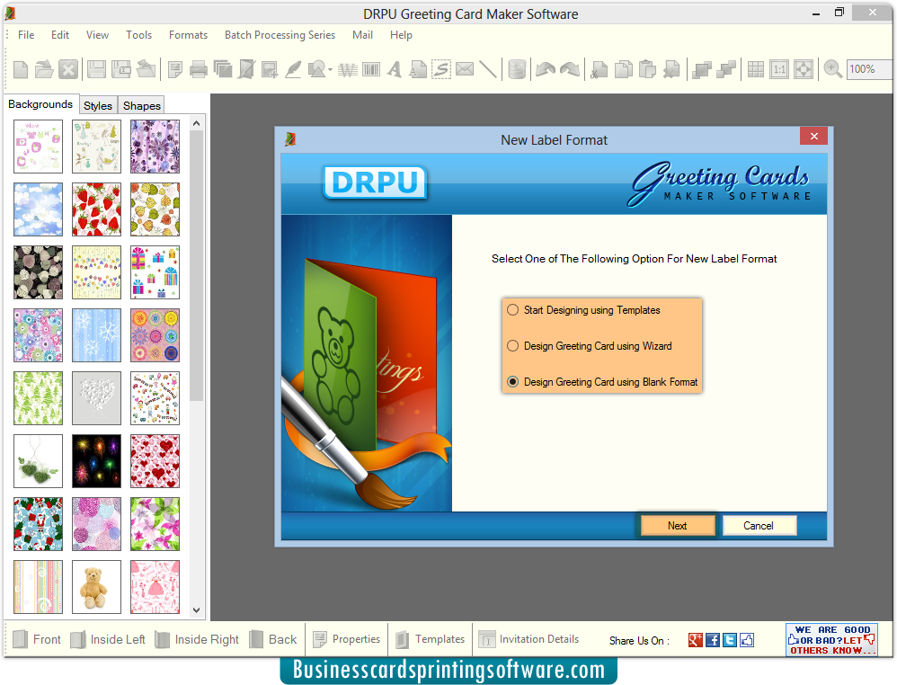 Greeting Cards Designing Software
