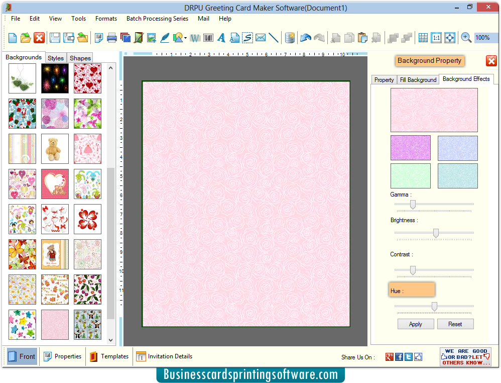 Greeting Cards Designing Software
