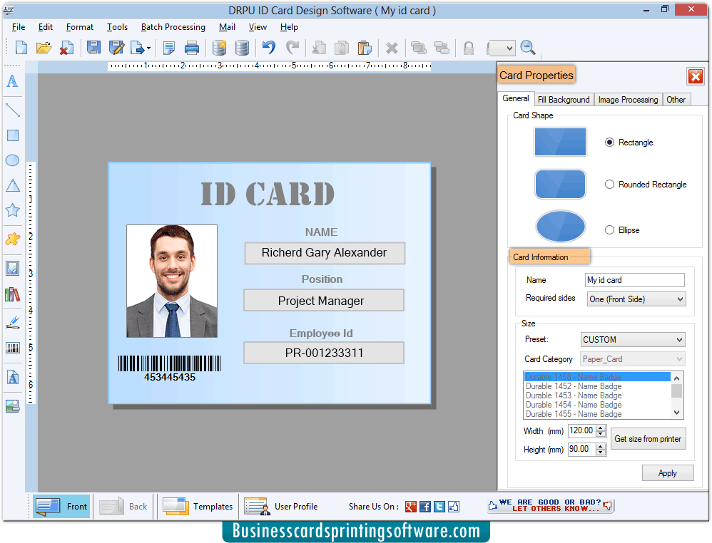 ID Cards Designing Software Designs Employee Student Identification id-cards-designing-software-designs-employee-student-identification