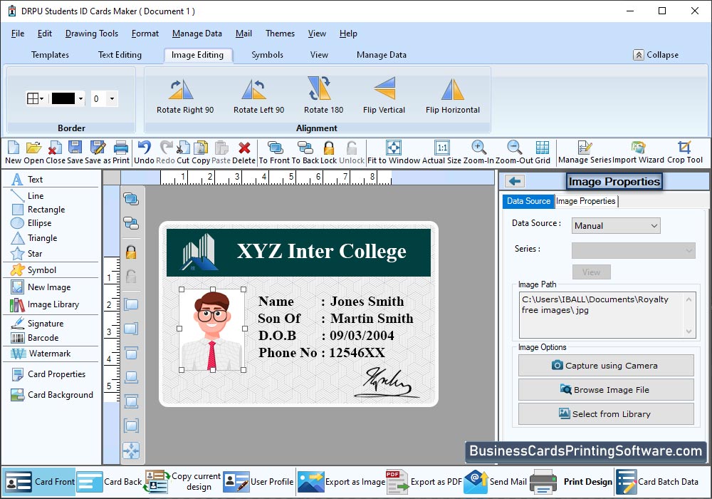 Student ID Cards Designing Software