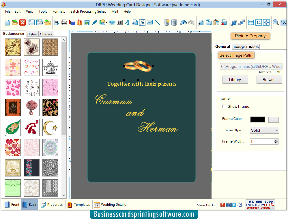Wedding Cards Designing Software