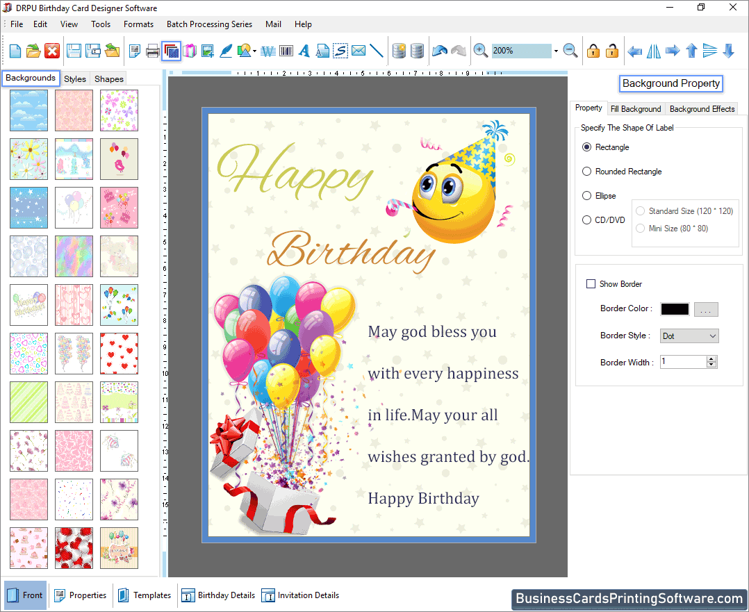 Birthday Cards Designing Software