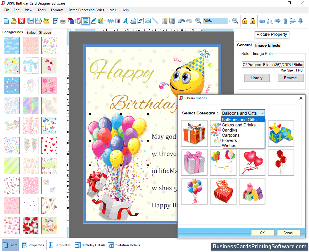 Birthday Cards Designing Software Picture Property