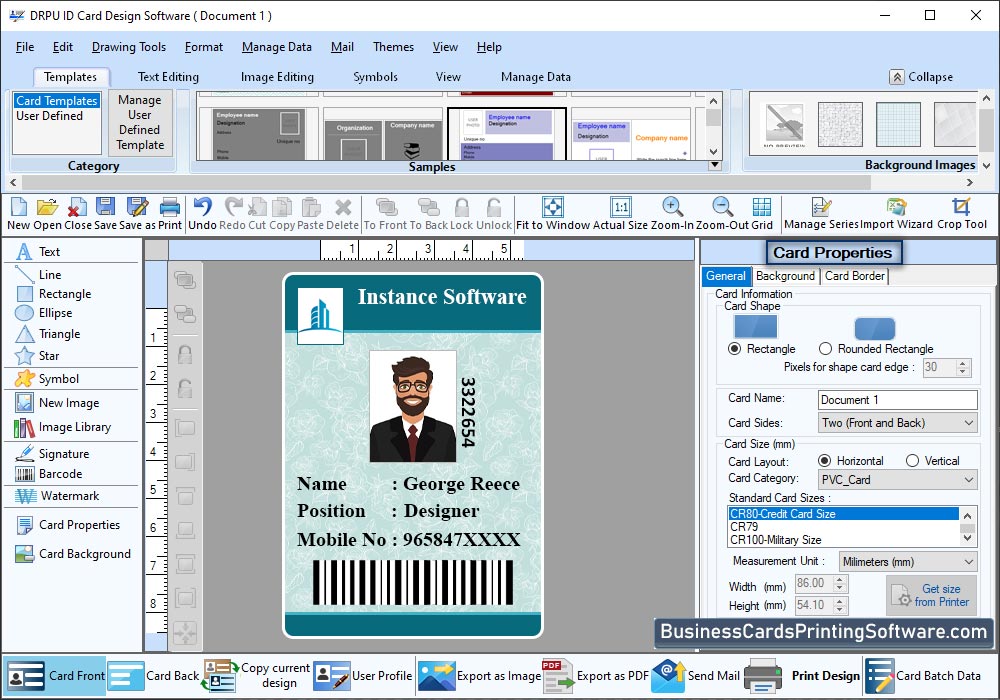 ID Cards Designing Software Information