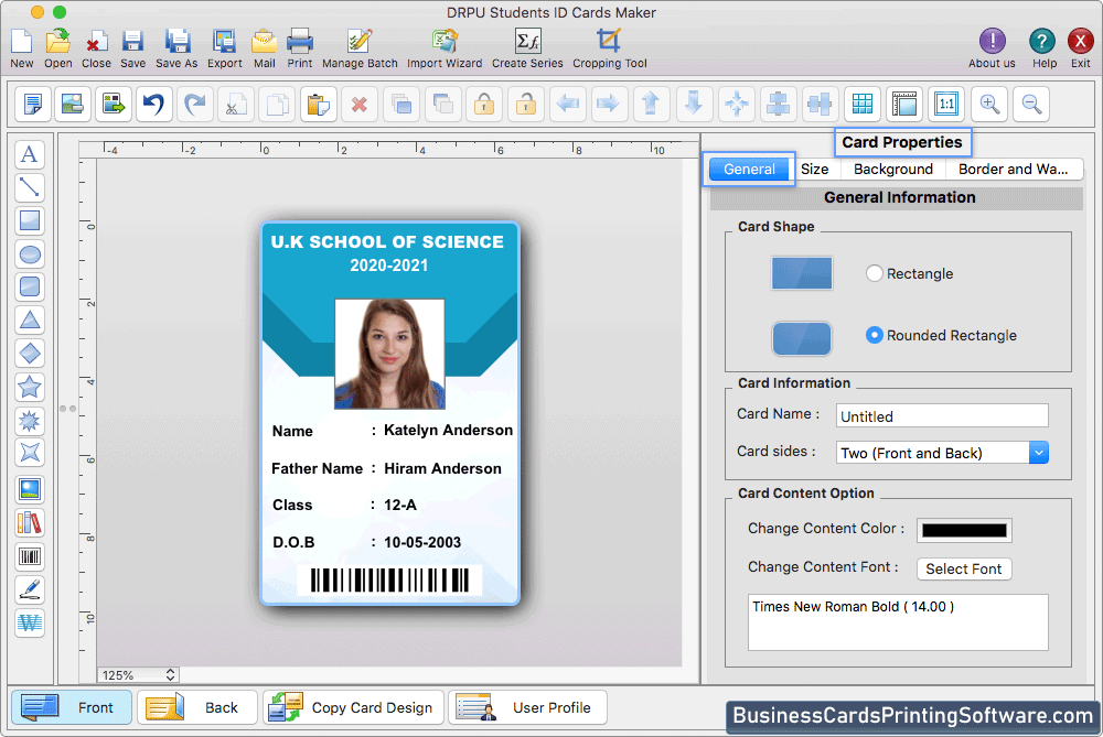 Students ID Cards Maker for Mac