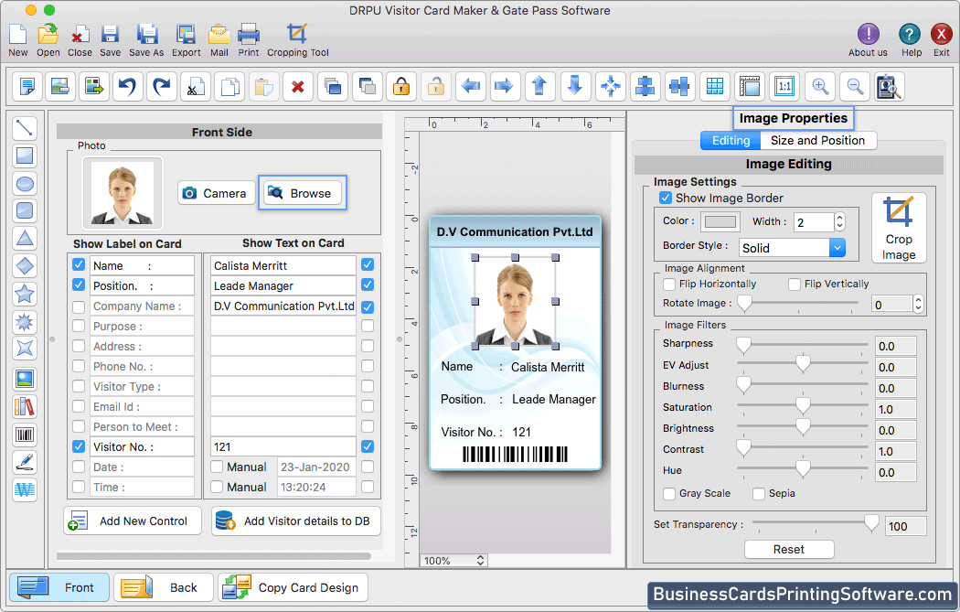 Visitors ID Cards Maker for Mac