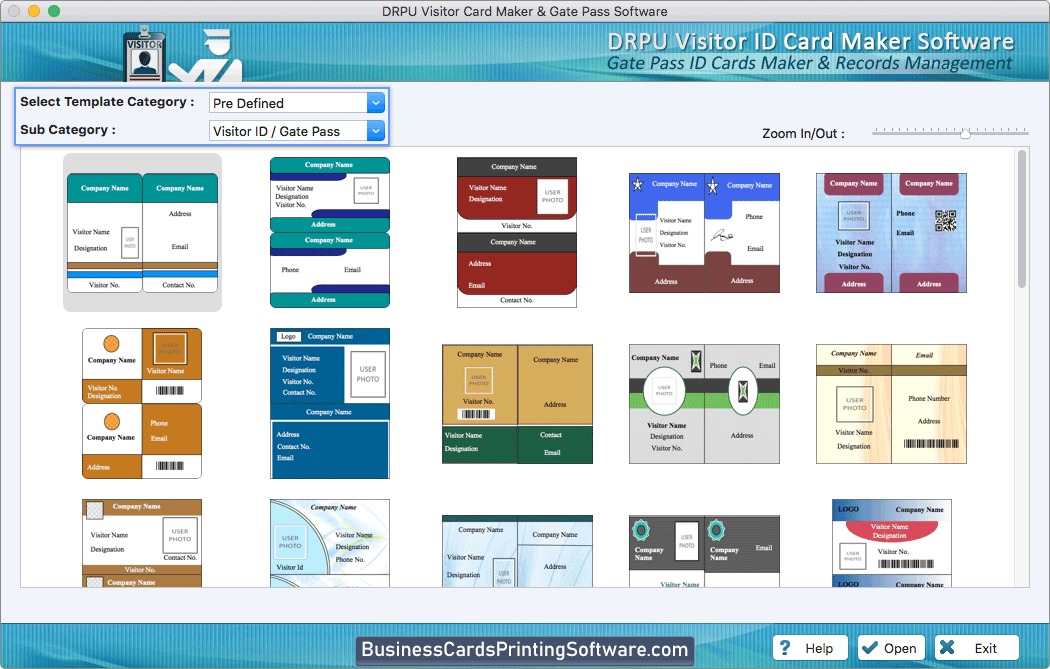 Choose Pre-defined Templates