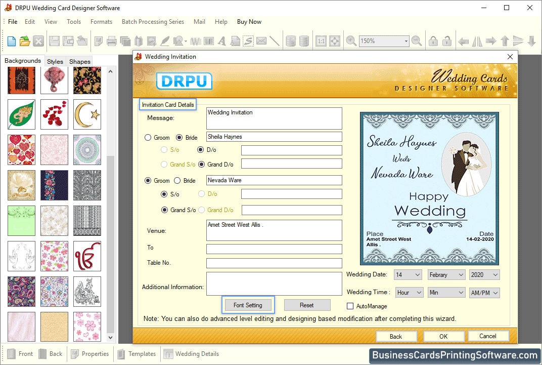 Wedding Cards Designing Software Invitation Card Details